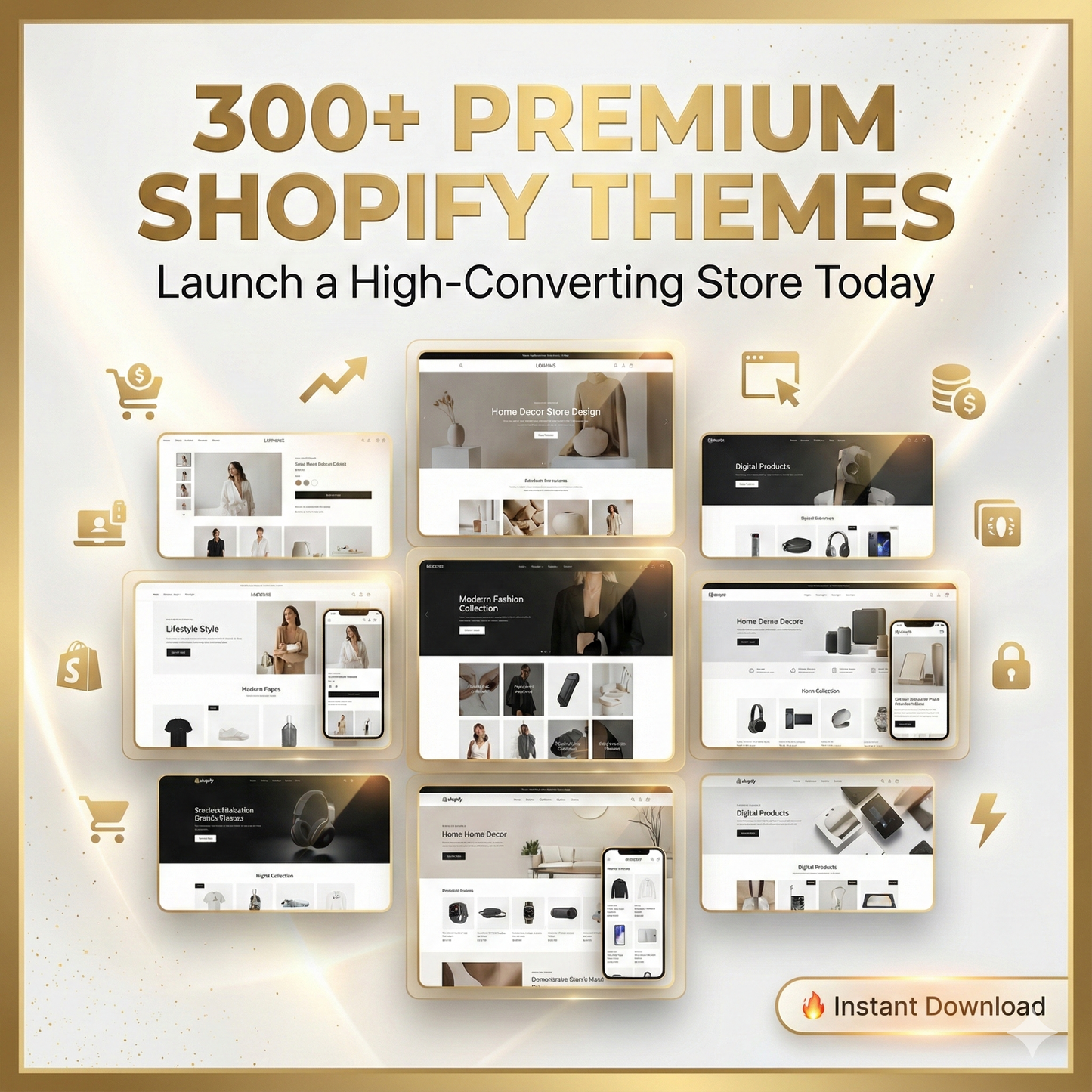 300+ Premium Shopify Themes - Create a Professional Store Today