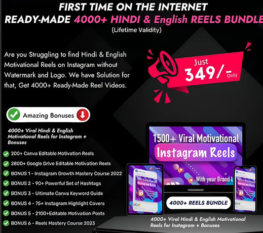 4000+ Viral Motivational Reels Bundle + Bonuses